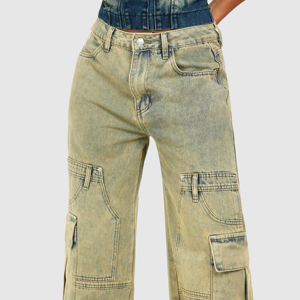 Pantalones Vaqueros de Mujer al por Mayor, Más Vendidos, 100% Algodón, Invierno, Ecológicos, Casuales, Transpirables, Tallas Grandes, para Uso en Exteriores - Product Image 5