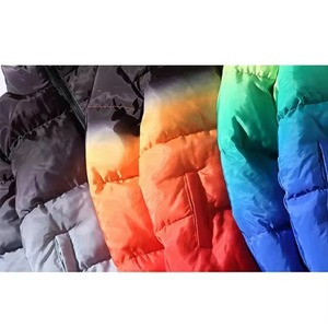 Wholesale Fashion Goose Down Rainbow Print <b>Bubble</b> <b>Coats</b> Hooded Men's Puffer Custom logo <b>Bubble</b> Jackets - Product Image 5