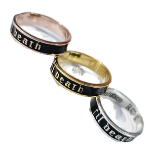 วงแหวน Til Death DO US Part band เสนอแหวนเป็นของขวัญจิวเวลรี่ Til Death เครื่องประดับอินเทรนด์แหวน - Product Image 1