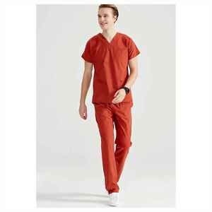 Medical Men's Scrub <b>Set</b> Wholesale High Quality Stretch Hospital Uniform Nurse <b>Doctor</b> Wear Jogger Pants Breathable Scrub Suit - Product Image 4