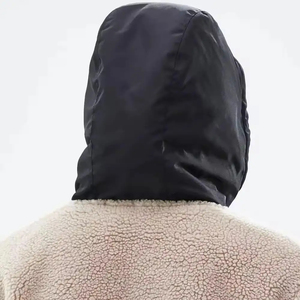 Sweat-shirt à capuche en polaire sherpa pour homme, coupe oversize, coupe-vent, color block, décontracté, pour l'hiver - Product Image 3