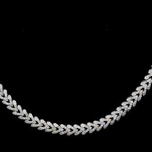 <b>Iced</b> <b>Out</b> VVS Moissanite 6mm Cuban <b>Chain</b> 925 Sterling Silver Rhodium Plated V-Link Trendy Unisex Necklace - Product Image 4