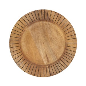 Premium <b>Wooden</b> Round Charger Plate Suitable For Kitchen <b>Dining</b> <b>Table</b> And Natural Finished <b>Rustic</b> Decorative Serving Base Plate - Product Image 1