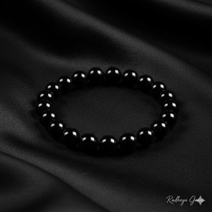 Handmade AAA Black Tourmaline Round <b>Bead</b> <b>Bracelet</b> – Polished Gemstone Stretch <b>Bracelet</b> for Men & Women - Product Image 2