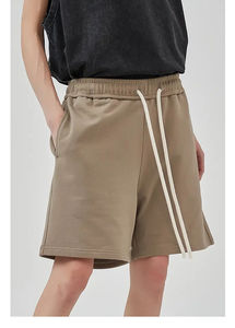 Pantalones Cortos Bermuda de Algodón para Hombre, Color Sólido, con Cordón, Cintura Media, Casuales, Transpirables - Product Image 6