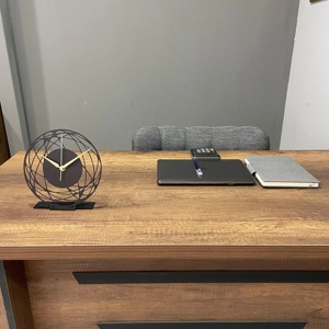 Black Unique Design Metal <b>Table</b> <b>Clock</b> For Office Cabin Decoration Library <b>Table</b> Decoration And Cafe Counter Display Piece - Product Image 5