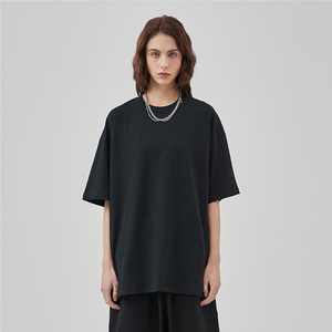 เสื้อยืดผู้ชายไซส์ใหญ่ สีเบจ ผ้าฝ้าย แขนสั้น คอกลม สไตล์ลำลอง ระบายอากาศได้ดี น้ำหนัก 240 กรัม สีพื้น แบบถัก - Product Image 2