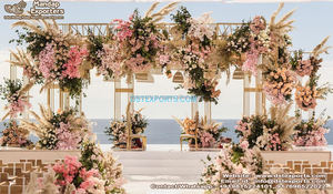 Panel de Diseño Acrílico Cortado con Láser para Escenario de Boda, Marco de Diferentes Formas Cortado con Láser para Decoración de Bodas, Instalación de Panel Cortado con Láser en EE. UU. - Product Image 2