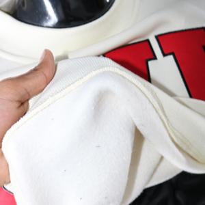 IWU CREAM <b>Mock</b> <b>Neck</b> Sweatshirt 100% Cotton RED Applique Embroidery wide <b>neck</b> Sweatshirt Finer Threads - Product Image 5