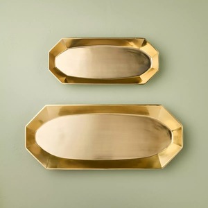 Plateau de service décoratif en métal Jaffs Exports JE422 Trend Ultimate Favorite, plat en aluminium poli pour fruits - Product Image 1