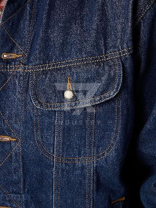 Fabricant de vêtements en gros, vestes en jean pour hommes, vestes en jean basiques de couleur unie personnalisées, vestes en jean pour hommes fabriquées au Pakistan - Product Image 3