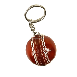 Porte-clés en cuir en forme de ballon de cricket, mini porte-clés personnalisé avec logo, cadeau promotionnel, souvenir, accessoires de sport en gros - Product Image 3