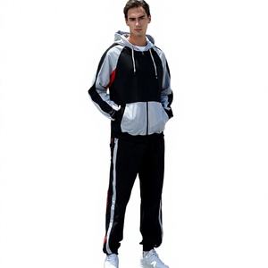 Trajes deportivos internacionales de calidad superior para hombre, conjuntos de sudadera para correr, conjunto de 2 piezas con capucha. - Product Image 1