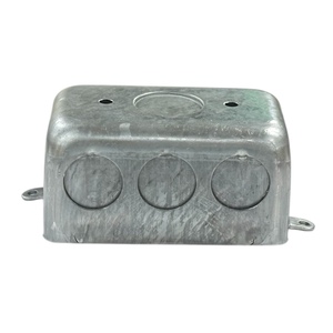 กล่องต่อสายไฟเหล็กชุบสังกะสีทรงสี่เหลี่ยมผืนผ้า หนา 1.6 มม. ขนาด 1/2 นิ้ว แบบมีรูเจาะสำหรับต่อสายไฟ พร้อมหูเกี่ยวภายนอก - Product Image 4