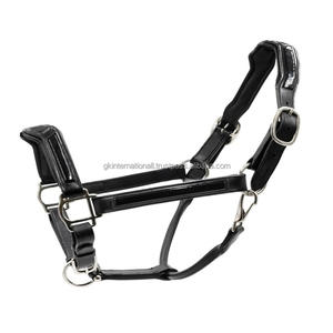 Custom Luxury Horse Riding Halters <b>Adjustable</b> <b>square</b> Horse Halter Buckles Western High Quality Patent Leather Horse Halter - Product Image 1