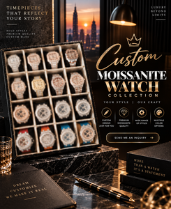 Montre pour homme de luxe Hip Hop en acier inoxydable, mouvement mécanique analogique, verre, avec diamant Moissanite VVS à bon prix - Product Image 1