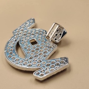 Customized VVS Moissanite Diamond Name Letter <b>Pendant</b> For Men's Iced Out Alphabet 925 <b>Silver</b> <b>Pendant</b> <b>Initial</b> Two Tone <b>Pendant</b> - Product Image 6