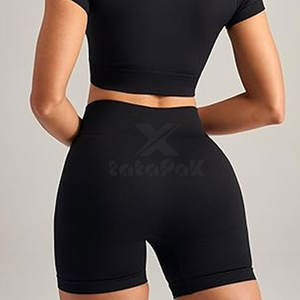 Conjunto de Top y Shorts de Yoga para Mujer de Buena Calidad, Sólido, Antibacteriano, de Secado Rápido, Ligero, Elástico y Cómodo, Diseño para Correr y Yoga - Product Image 6