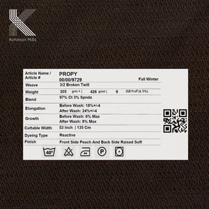 Tela de Sarga Rizada 3/2 de Algodón y Spandex, 305 GSM, Elástica, Suave, Transpirable, con Acabado Melocotón y Revestimiento Cepillado, Teñido Reactivo, para Prendas de Trabajo - Product Image 4