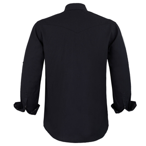 Camisas Casuales de Trabajo para Hombre, Estilo Vaquero Occidental, Manga Larga, con Botones de Perla, Color Sólido, Nueva Llegada OEM 2026, Personalizadas y de Alta Calidad - Product Image 4
