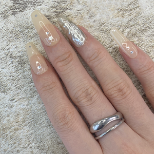 Gel pour ongles de qualité salon 100% réel coréen, autocollants pour ongles en gel, manucure en gros, certifié végétalien, sans cruauté, argent - Product Image 3