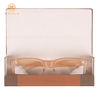 Étui à lunettes en cuir vintage durable, boîte d'emballage personnalisable pour les marques de lunettes