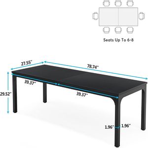 Scrivania Rettangolare Lunga per Ufficio, Sala Riunioni e Computer - Product Image 6