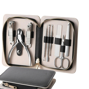 Professional Stainless Steel <b>Manicure</b> <b>Kits</b> with Luxury Travel Case Complete Nail Care Grooming Sets OEM Custom Logo - Product Image 1