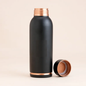 Premium Black-to-Yellow Ombre <b>Copper</b> Water <b>Bottle</b> Two-Tone Gradient <b>Copper</b> <b>Drinking</b> <b>Bottle</b> for Wellness - Product Image 5