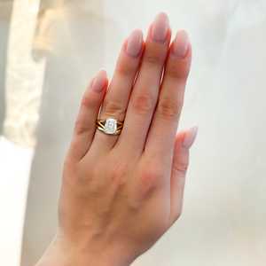 4 Carat Solitaire Engagement Ring 14k Gold Cushion Cut Lab-Grown Diamond Bridal Wedding Anniversary Ring Proposal Gift For Women - Product Image 2