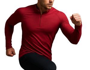 Vêtement de sport d'automne pour la salle de sport, entraînement physique, évacuation de l'humidité, couche de base UPS+50, pour homme, 100% polyester/spandex, respirant, coupe régulière - Product Image 1