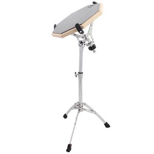 Supporto per Rullante in Metallo Cromato con Design a Treppiede e Base in Gomma Siliconica, Finitura Argento - Product Image 3