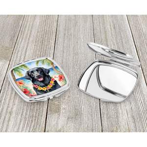 Women Girls Flat-Coated Retriever Luau <b>Compact</b> Mirror Portable Folding Handheld Travel <b>Makeup</b> Mirror Pocket Decorative Gift - Product Image 3