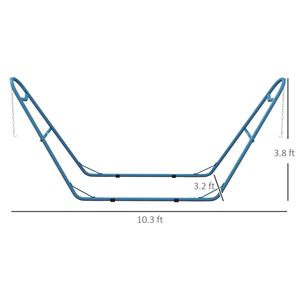 Base per Amaca Mobile Blu Cielo, Struttura in Acciaio Resistente, Adatta a Tutti i Climi, Regolabile e Supporta fino a 250 kg, Ideale per Hotel e Giardini - Product Image 3