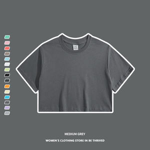 Camisetas cortas para mujer, tela de algodón suave, corte elegante para uso casual y moda de verano diaria. - Product Image 4