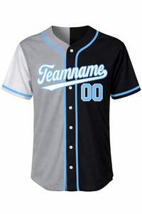 Men's Custom <b>Baseball</b> Jersey Sublimation Printed Embroidered <b>Baseball</b> T-shirt Button Striped <b>Baseball</b> Shirt Short Sleeve - Product Image 2
