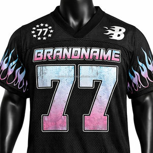 Servicios OEM, Jersey de Fútbol Americano de Último Modelo, Corte Regular, Diseño Personalizado de Alta Calidad, Impreso, Transpirable, de Secado Rápido para Verano - Product Image 2