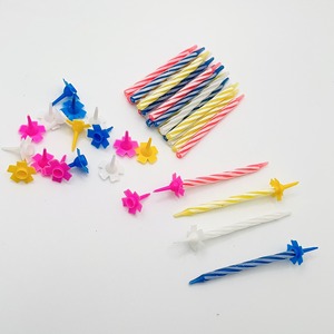 TOOWIN Juego de 24 Velas de Cumpleaños Coloridas con Diseño en Espiral Serigrafiado – Adornos Decorativos para Pasteles - Product Image 3