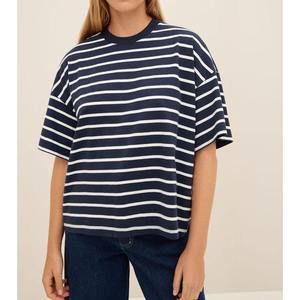 Women's Short Sleeve Cotton Jersey T-Shirt Casual Solid Color Regular Fit Knitted Plain Dyed <b>Top</b> - Product Image 1