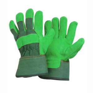 Gants de sécurité industriels de qualité supérieure en cuir de vachette jaune résistant à la chaleur, antidérapants, avec manchette de sécurité, taille 11 - Product Image 4