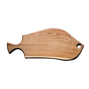 Planche à découper en bois massif naturel en forme de poisson avec trou de suspension |   Planche à découper à surface lisse pour la cuisine, article pour la maison, disponible maintenant - Product Image 4