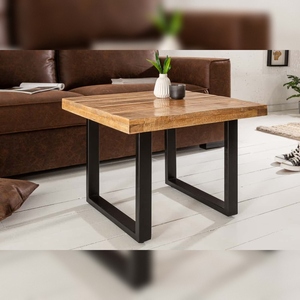 Vandana <b>Vintage</b> Origin <b>coffee</b> <b>table</b> IRON CRAFT 60cm mango wood industrial design - Product Image 1