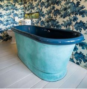 Baignoire en cuivre de style antique avec anneaux décoratifs latéraux et pieds à pattes de lion détaillés, disponible à prix de gros. - Product Image 6