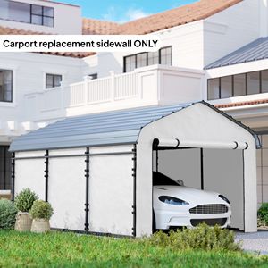 Pannello Laterale di Ricambio Singolo Bianco UPF50+ in PVDF per Tettoie Auto 12FT X 20FT, Impermeabile - Product Image 2