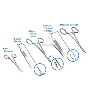 Kit Completo de Instrumentos para Práctica de Sutura, Manual, Certificado CE ISO, OEM ODM, Acero Inoxidable, Entrenamiento para Estudiantes de Medicina, Venta al Por Mayor - Product Image 2