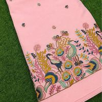 Tissu brodé malté, tissu brodé, tissu en coton brodé, tissu en dentelle, tissu en mousseline brodé, fournitures textiles pour l'exportation
