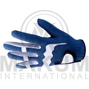 Gants de golf en microfibre bleue, respirants, à doigts entiers, unisexes, fermeture à enfiler - Product Image 4