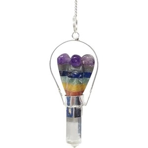Péndulo de Cristal de Ángel Hecho a Mano con 7 Chakras, Colgante de Cuarzo Puntiagudo para Radiestesia, Gema de Energía Curativa, Coleccionable - Product Image 2