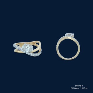 Anillo Elegante con Diamantes Incrustados para Mujer, Joyería Fina de Primera Calidad para Uso Diario, Disponible en Grandes Cantidades - Product Image 1