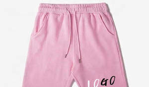 Shorts Bermuda en Coton Rose pour Homme, Taille Élastique avec Cordon, Couleur Unie, Tricoté, Respirant, Poches, Taille Mi-Haute, Longueur Courte - Product Image 4